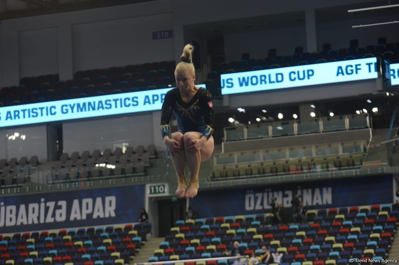 Bakıda İdman Gimnastikası üzrə Dünya Kubokunun birinci günü start götürüb (FOTO)