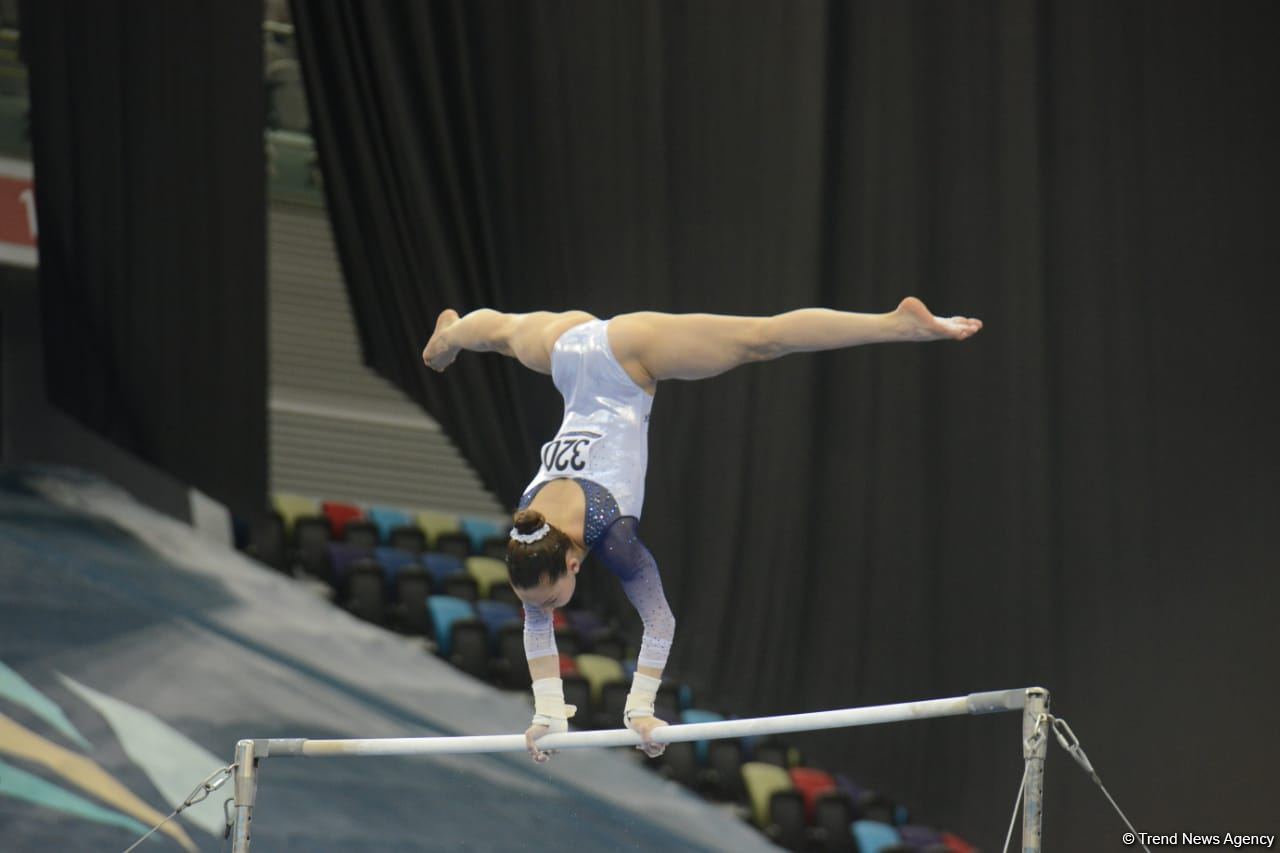 Bakıda İdman Gimnastikası üzrə Dünya Kubokunun birinci günü start götürüb (FOTO)
