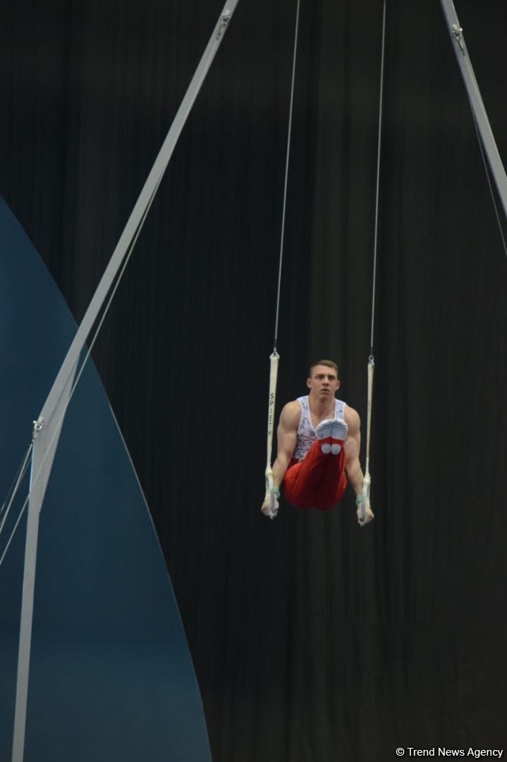 Bakıda İdman Gimnastikası üzrə Dünya Kubokunun birinci günü start götürüb (FOTO)