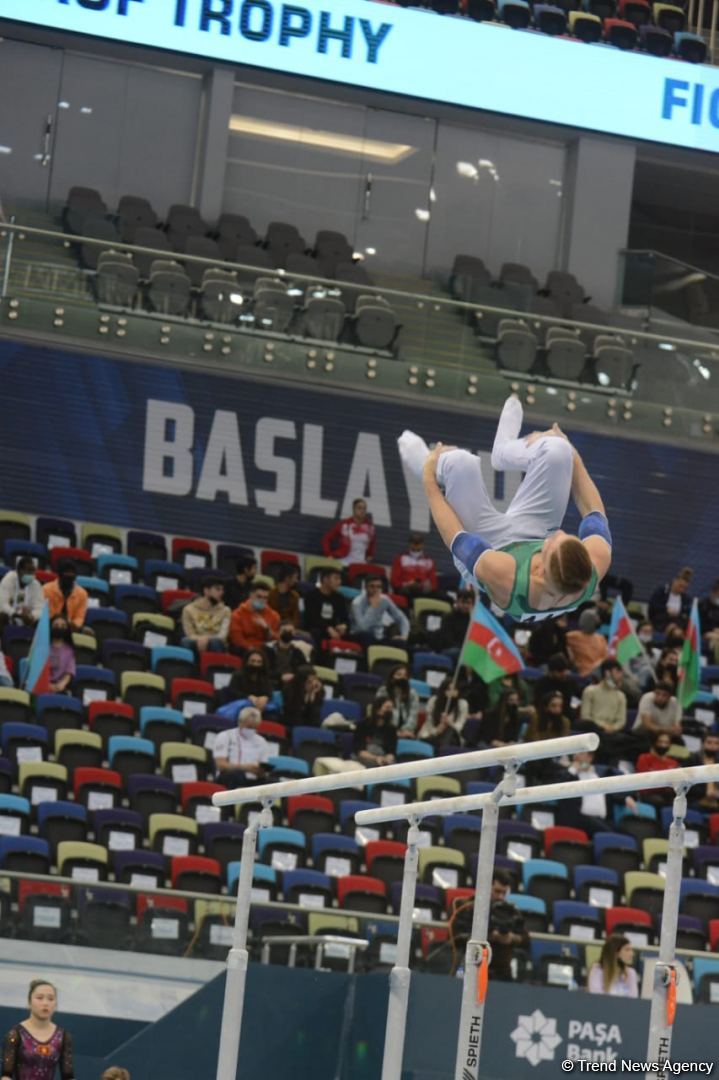Bakıda İdman Gimnastikası üzrə Dünya Kubokunun birinci günü start götürüb (FOTO)