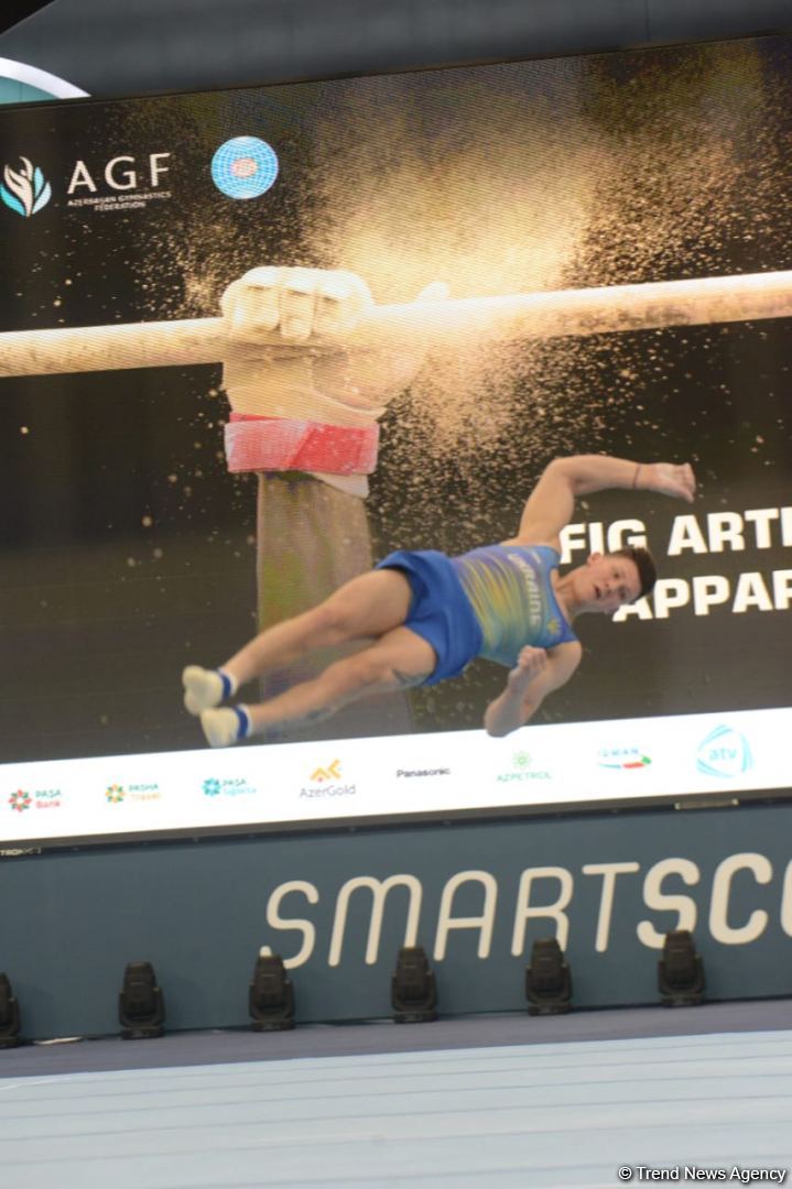 Bakıda İdman Gimnastikası üzrə Dünya Kubokunun birinci günü start götürüb (FOTO)