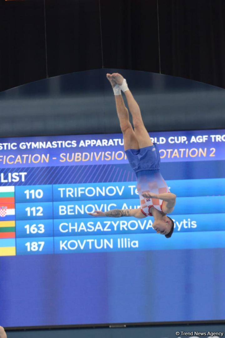 Bakıda İdman Gimnastikası üzrə Dünya Kubokunun birinci günü start götürüb (FOTO)