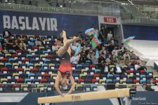 Bakıda İdman Gimnastikası üzrə Dünya Kubokunun ikinci günü start götürüb (FOTO)