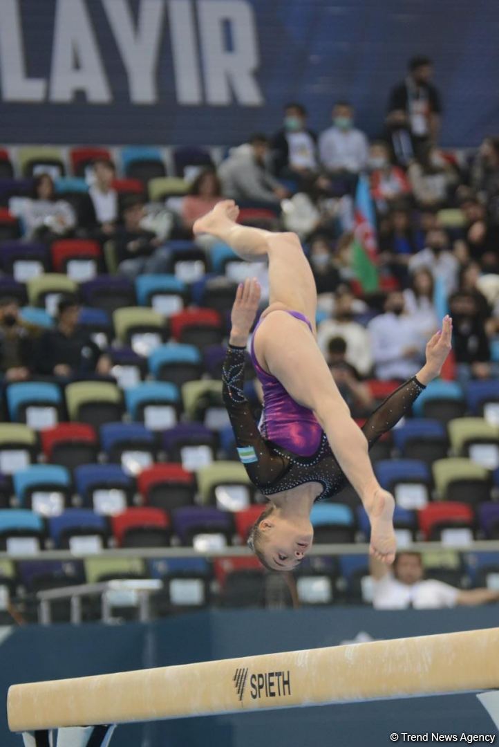 Bakıda İdman Gimnastikası üzrə Dünya Kubokunda yarışların ikinci günü davam edir (FOTO)