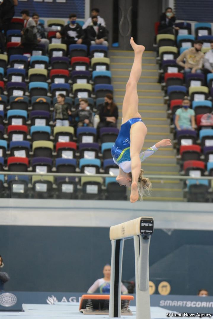Bakıda İdman Gimnastikası üzrə Dünya Kubokunun ikinci günü start götürüb (FOTO)