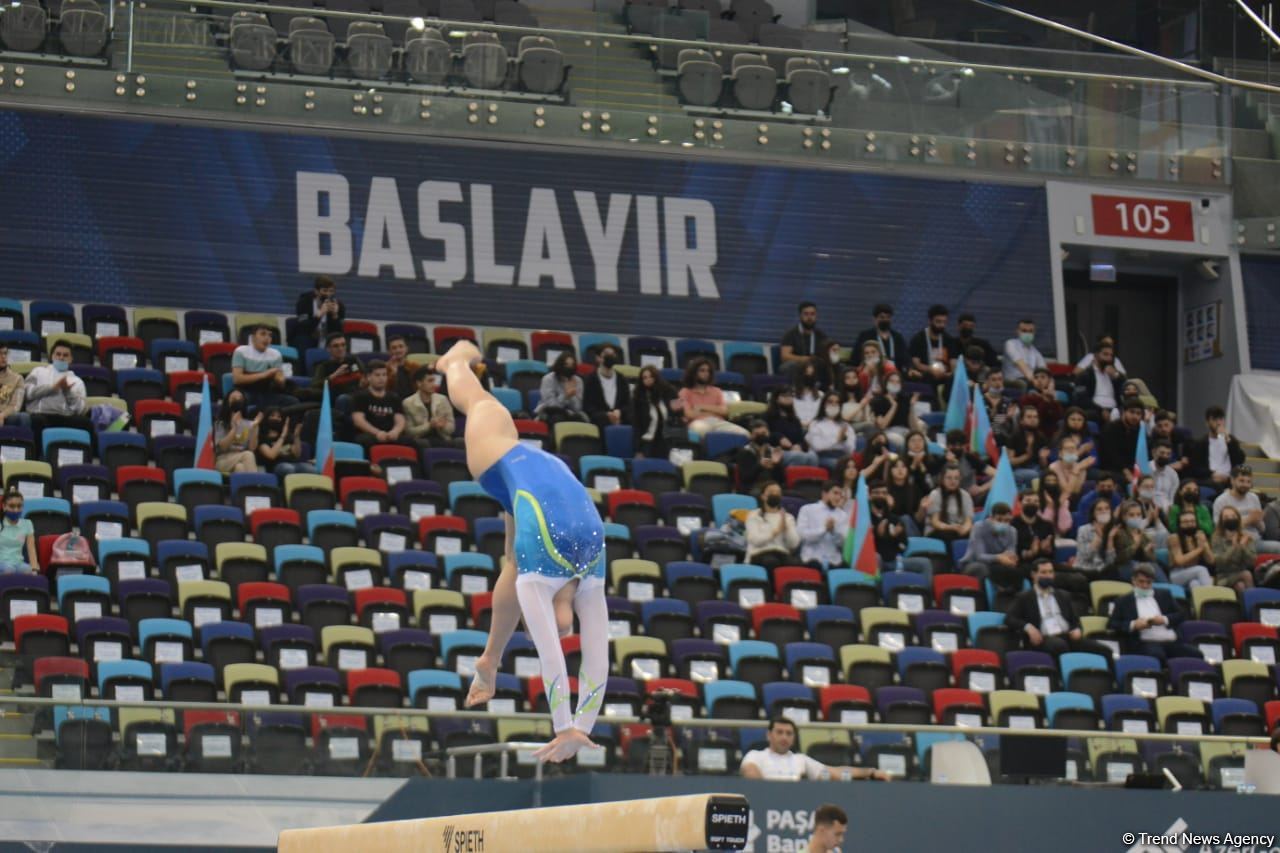 Bakıda İdman Gimnastikası üzrə Dünya Kubokunun ikinci günü start götürüb (FOTO)