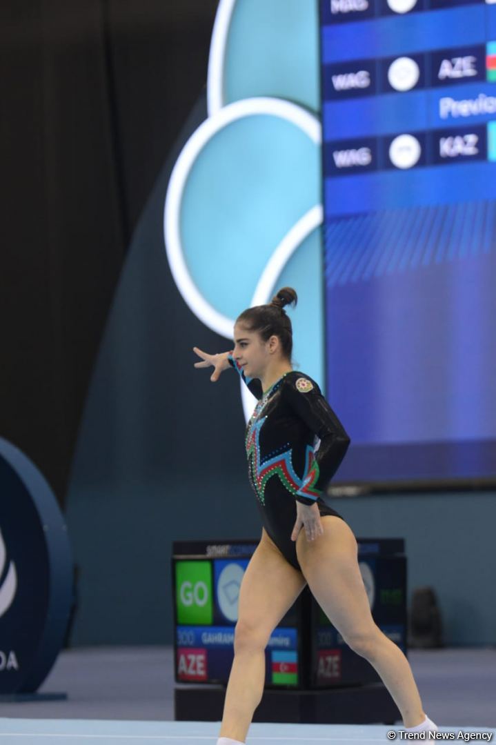 Bakıda İdman Gimnastikası üzrə Dünya Kubokunun ikinci günü start götürüb (FOTO)
