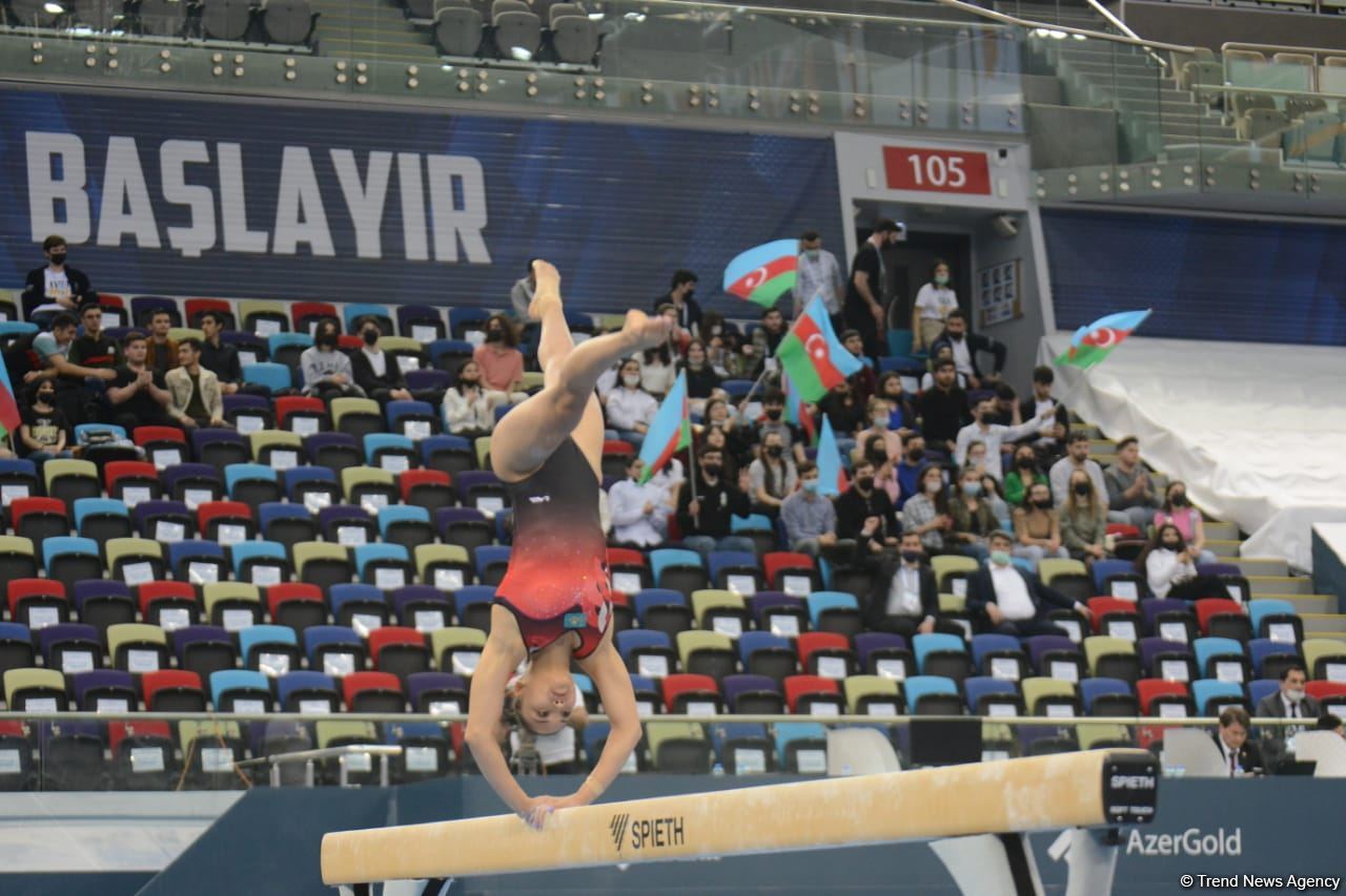 Bakıda İdman Gimnastikası üzrə Dünya Kubokunun ikinci günü start götürüb (FOTO)