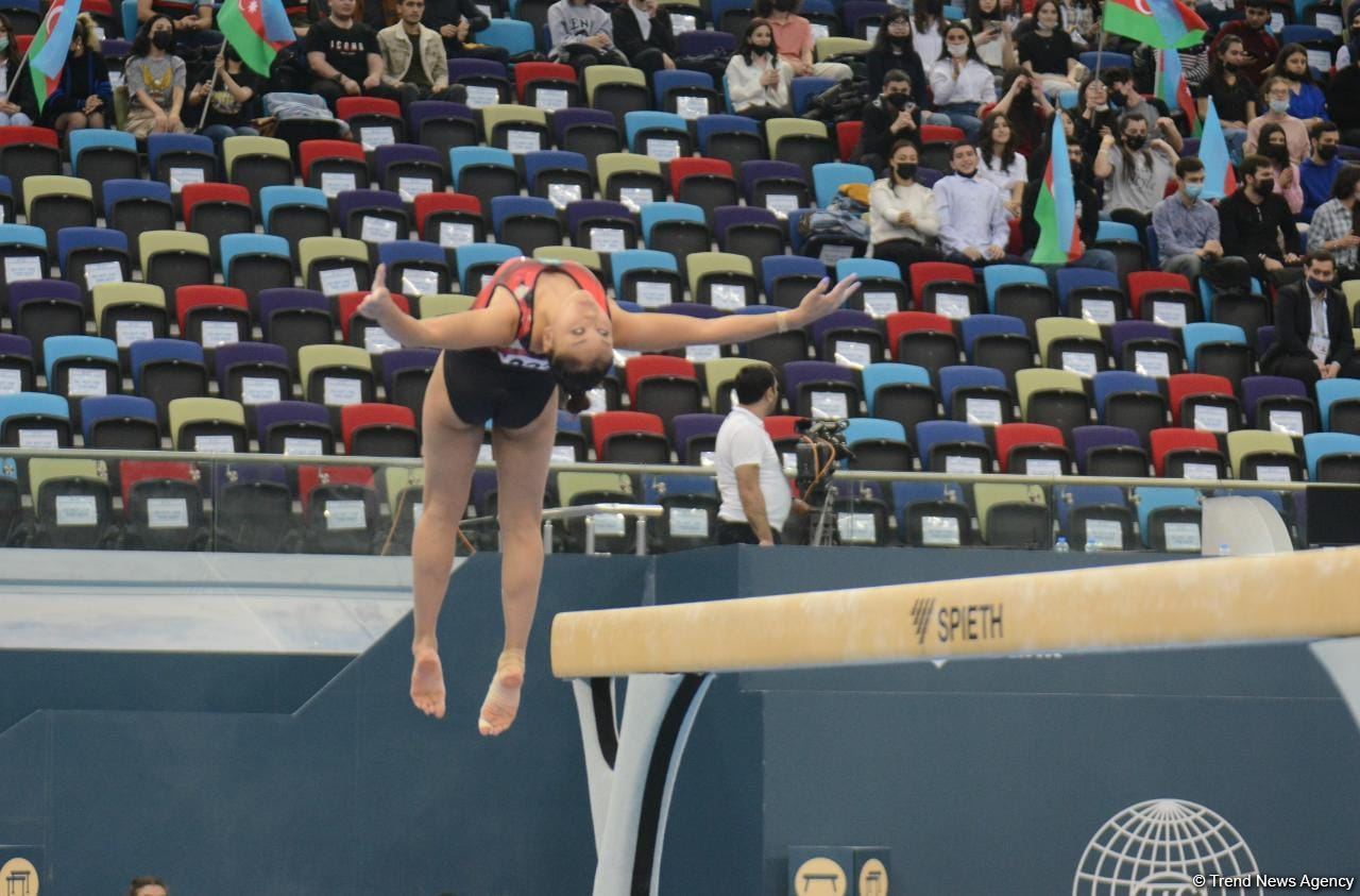 Bakıda İdman Gimnastikası üzrə Dünya Kubokunun ikinci günü start götürüb (FOTO)