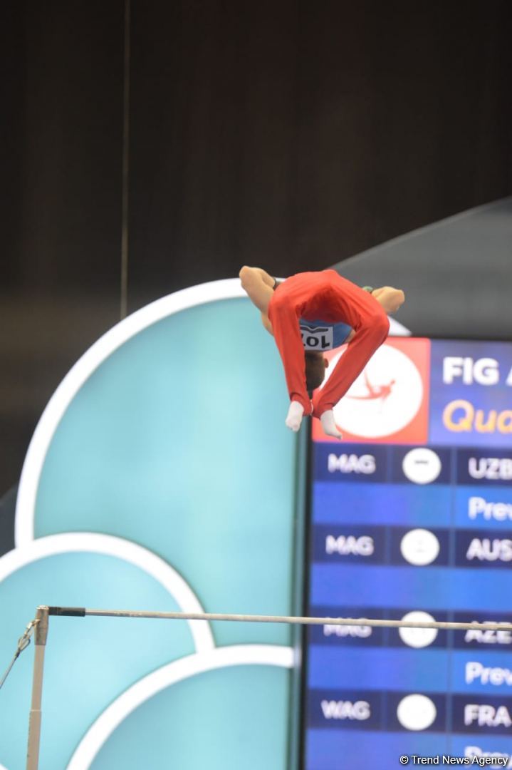 Bakıda keçirilən İdman Gimnastikası üzrə FIG Dünya Kubokunda Azərbaycan gimnastlarının nəticələri (FOTO)