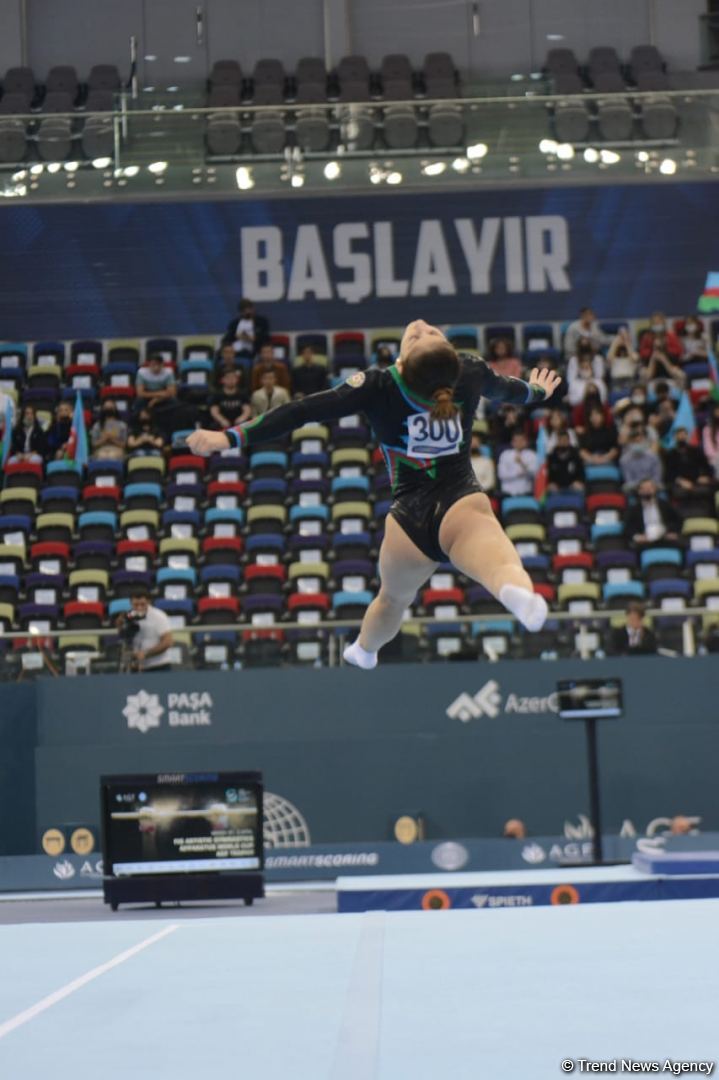 Bakıda keçirilən İdman Gimnastikası üzrə FIG Dünya Kubokunda Azərbaycan gimnastlarının nəticələri (FOTO)