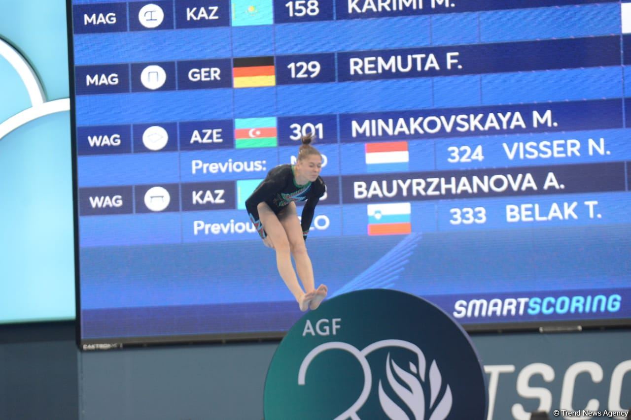 Bakıda keçirilən İdman Gimnastikası üzrə FIG Dünya Kubokunda Azərbaycan gimnastlarının nəticələri (FOTO)