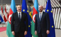 Brüsseldə Prezident İlham Əliyevin Avropa İttifaqı Şurasının Prezidenti Şarl Mişel ilə təkbətək görüşü keçirilib (FOTO/VİDEO) (YENİLƏNİB-2)