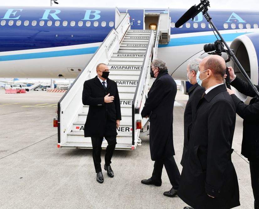 Prezident İlham Əliyev Belçika Krallığının paytaxtı Brüsselə işgüzar səfərə gəlib (FOTO/VİDEO)