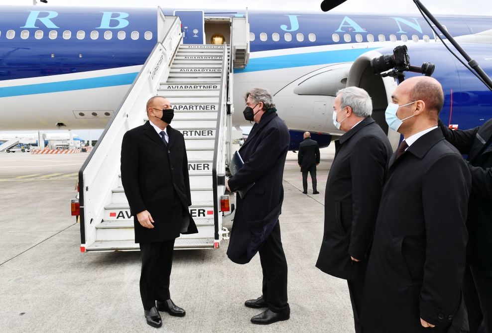 Prezident İlham Əliyev Belçika Krallığının paytaxtı Brüsselə işgüzar səfərə gəlib (FOTO/VİDEO)