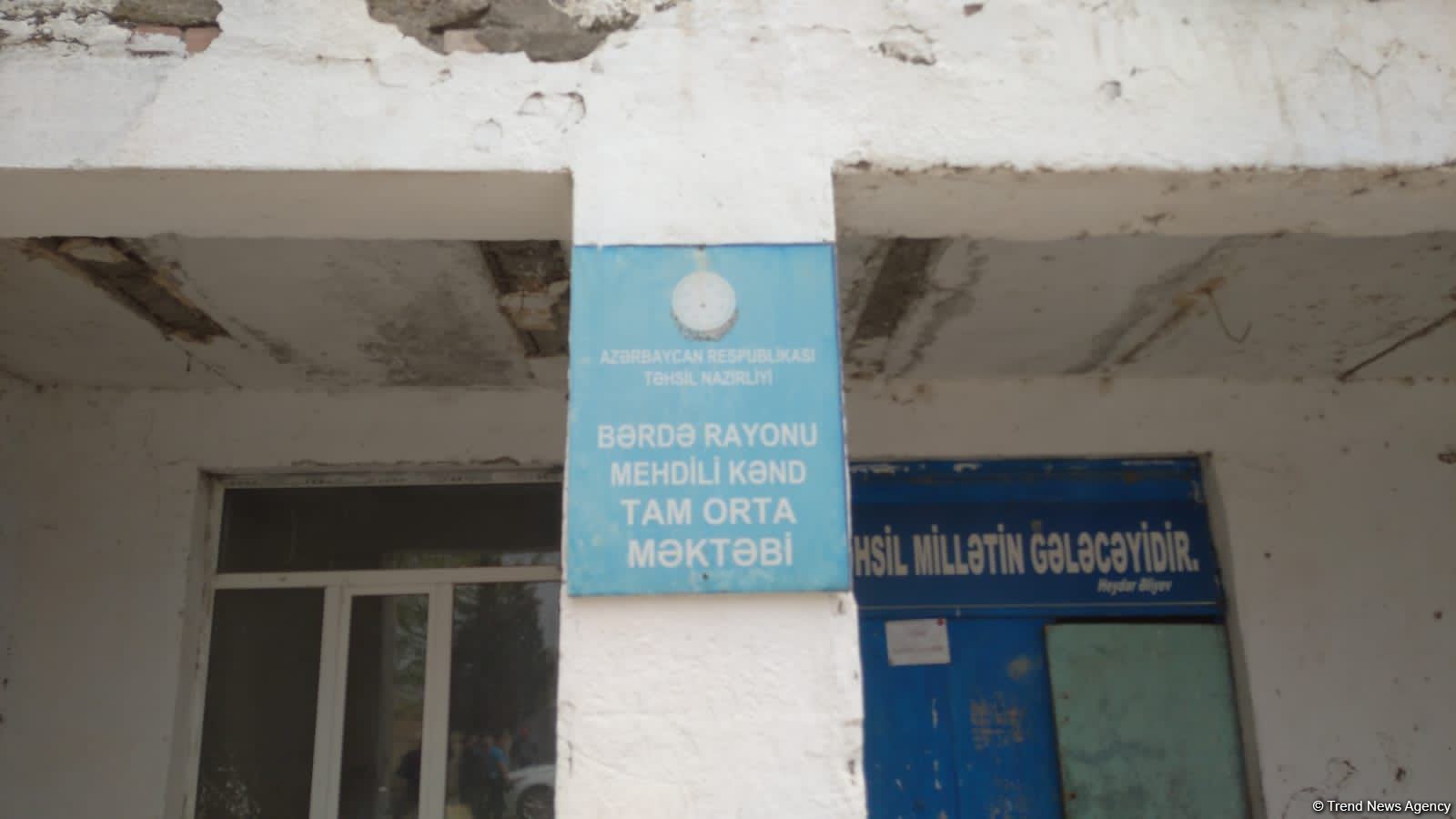 Bərdədə məktəb binası uçub (FOTO)