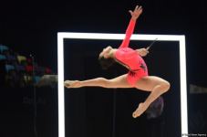 Bakıda keçirilən bədii gimnastika üzrə FIG Dünya Kuboku yarışlarının ikinci gününün ən gözəl anları (FOTO)