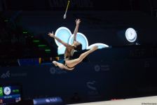 Bakıda keçirilən bədii gimnastika üzrə FIG Dünya Kuboku yarışlarının ikinci gününün ən gözəl anları (FOTO)
