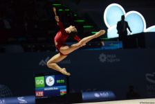 Bakıda keçirilən bədii gimnastika üzrə FIG Dünya Kuboku yarışlarının ikinci gününün ən gözəl anları (FOTO)