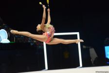 Bakıda keçirilən bədii gimnastika üzrə FIG Dünya Kuboku yarışlarının ikinci gününün ən gözəl anları (FOTO)