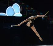 Bakıda keçirilən bədii gimnastika üzrə FIG Dünya Kuboku yarışlarının ikinci gününün ən gözəl anları (FOTO)