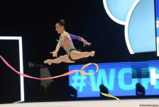 Bakıda keçirilən bədii gimnastika üzrə FIG Dünya Kuboku yarışlarının ikinci gününün ən gözəl anları (FOTO)