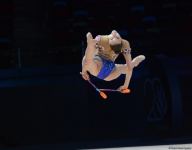 Bakıda keçirilən bədii gimnastika üzrə FIG Dünya Kuboku yarışlarının ikinci gününün ən gözəl anları (FOTO)