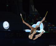 Bakıda keçirilən bədii gimnastika üzrə FIG Dünya Kuboku yarışlarının ikinci gününün ən gözəl anları (FOTO)