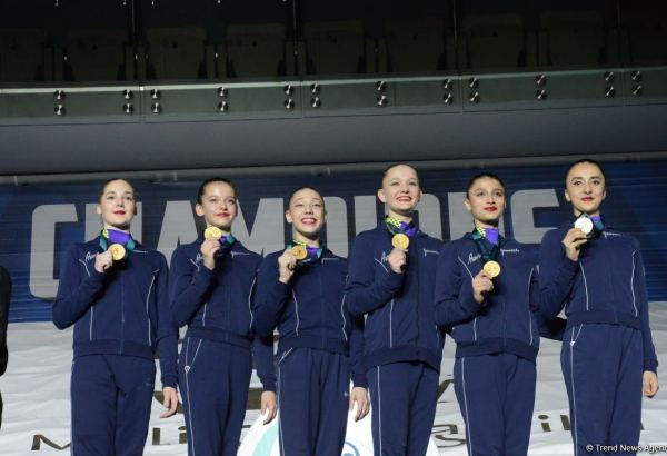 Bakıda bədii gimnastika üzrə FIG Dünya Kubokunun qalibləri mükafatlandırılıb (FOTO)