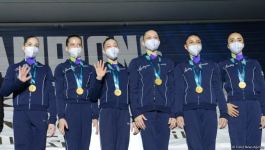 Bakıda bədii gimnastika üzrə FIG Dünya Kubokunun qalibləri mükafatlandırılıb (FOTO)