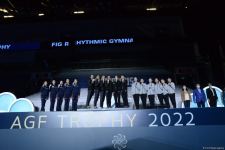 Bədii gimnastika üzrə FIG Dünya Kubokunun qalib və mükafatçılarının ikinci mükafatlandırma mərasimi keçirilib (FOTO)