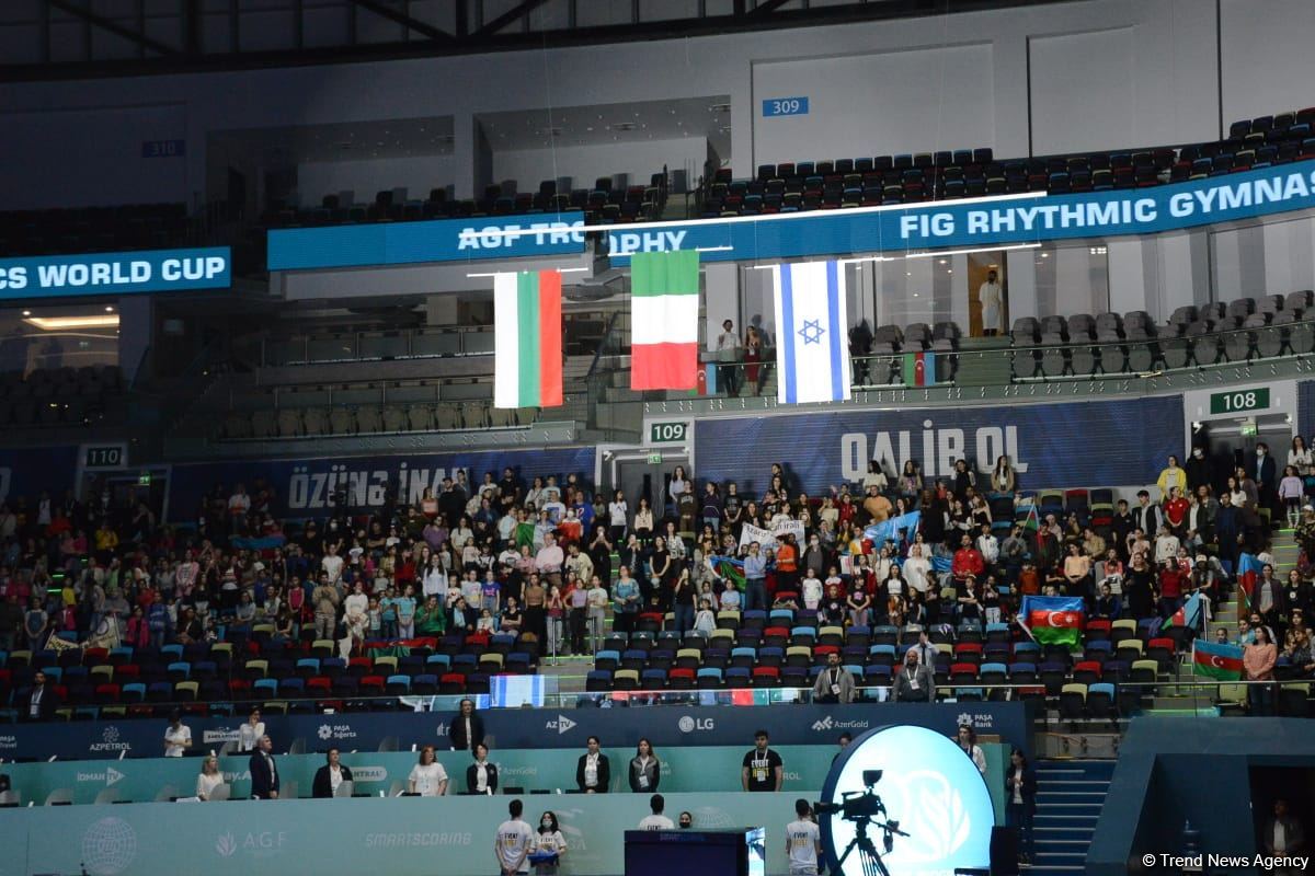 Bakıda bədii gimnastika üzrə FIG Dünya Kubokunun qalibləri mükafatlandırılıb (FOTO)