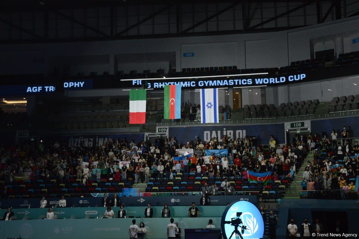Bakıda bədii gimnastika üzrə FIG Dünya Kubokunun qalibləri mükafatlandırılıb (FOTO)