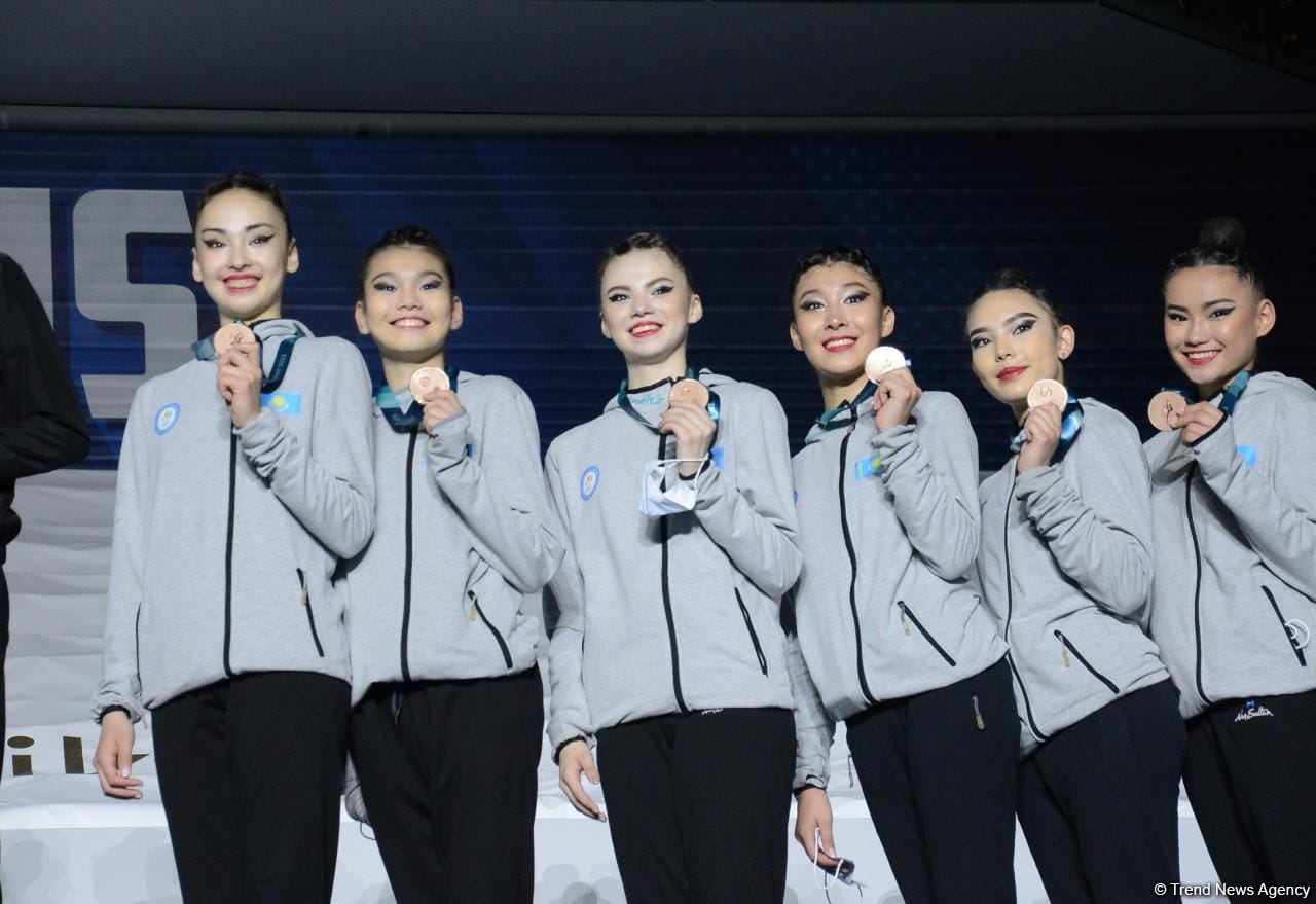 Bədii gimnastika üzrə FIG Dünya Kubokunun qalib və mükafatçılarının ikinci mükafatlandırma mərasimi keçirilib (FOTO)