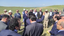 Beynəlxalq beyin mərkəzlərinin nümayəndələri Qarabağda minaların təmizlənməsi prosesi ilə tanış olublar (FOTO)