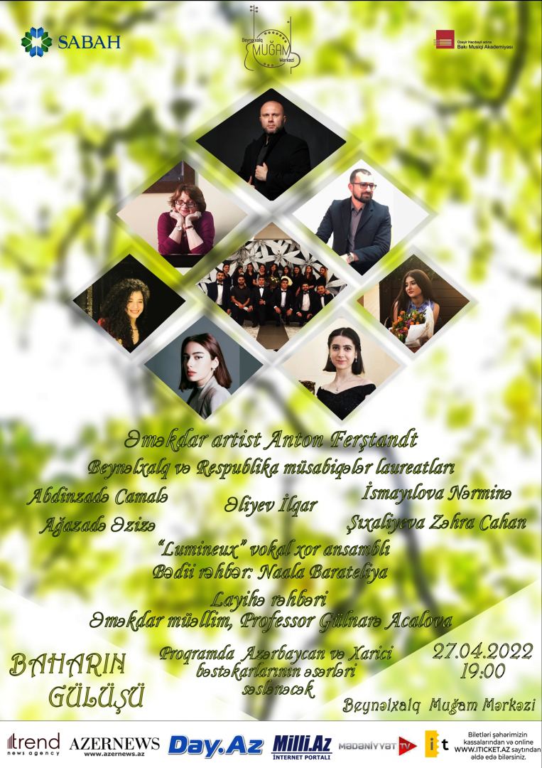 Beynəlxalq Muğam Mərkəzində "Baharın gülüşü" adlı konsert keçirilib (FOTO/VİDEO)