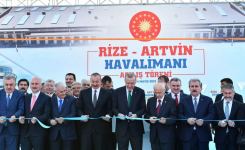 Prezident İlham Əliyev  və Türkiyə Prezidenti Rəcəb Tayyib Ərdoğan Rize-Artvin Hava Limanının açılışında iştirak ediblər (FOTO/VİDEO) (YENİLƏNİB-4)
