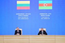 Prezident İlham Əliyev və Gitanas Nauseda Azərbaycan-Litva biznes forumunda iştirak ediblər (FOTO/VİDEO) (YENİLƏNİB)