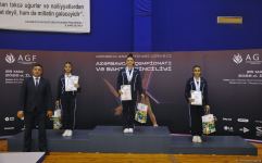 Aerobika gimnastikası üzrə Bakı birinciliyində yeniyetmələr və gənclər yaş qrupu üzrə qaliblər mükafatlandırılıb (FOTO)