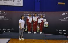 Aerobika gimnastikası üzrə Bakı birinciliyində yeniyetmələr və gənclər yaş qrupu üzrə qaliblər mükafatlandırılıb (FOTO)
