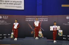 Aerobika gimnastikası üzrə Bakı birinciliyində yeniyetmələr və gənclər yaş qrupu üzrə qaliblər mükafatlandırılıb (FOTO)