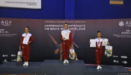 Aerobika gimnastikası üzrə Bakı birinciliyində yeniyetmələr və gənclər yaş qrupu üzrə qaliblər mükafatlandırılıb (FOTO)