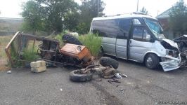 Yevlaxda ağır yol qəzası olub (FOTO/VİDEO)