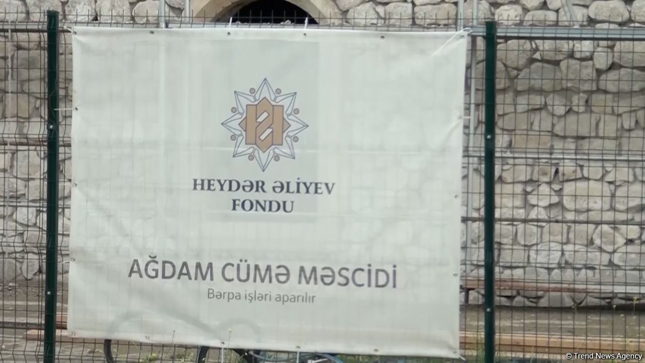 Ağdam Cümə Məscidi belə bərpa edilir - Trend TV-nin reportajı (FOTO/VİDEO)