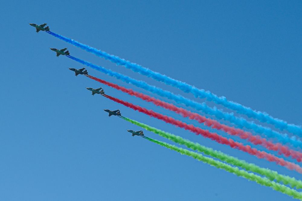 Prezidentlər İlham Əliyev, Rəcəb Tayyib Ərdoğan, birinci xanımlar Mehriban Əliyeva və Əminə Ərdoğan “TEKNOFEST Azərbaycan”da aviaşounu izləyiblər (FOTO)
