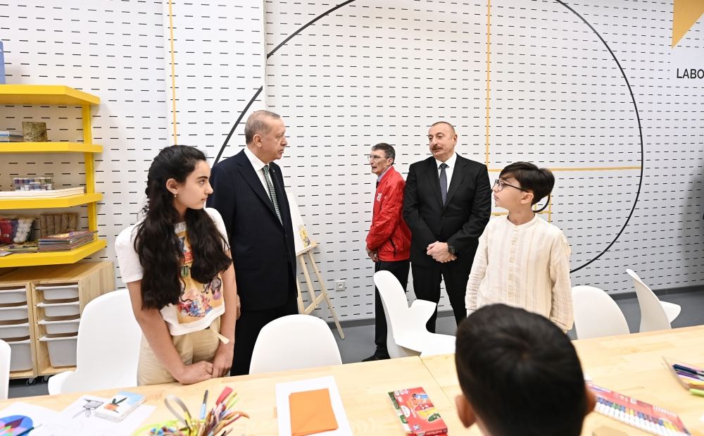 Azərbaycan və Türkiyə prezidentləri 7 saylı Bakı “ASAN xidmət” mərkəzinin və “Bilim Bakı” mərkəzinin açılışında iştirak ediblər (FOTO) (YENİLƏNİB)