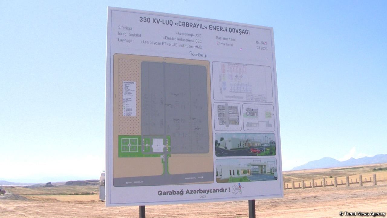 "Cəbrayıl" enerji qovşağı Azərbaycanın enerji xətlərini Naxçıvana və Türkiyəyə birləşdirəcək - "AzərEnerji" (FOTO)