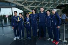Avropa Çempionatında medallar qazanmış gimnastlar Azərbaycana qayıdıb (FOTO)