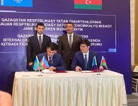 Azərbaycanla Qazaxıstan arasında bir sıra sənədlər imzalanıb (FOTO)