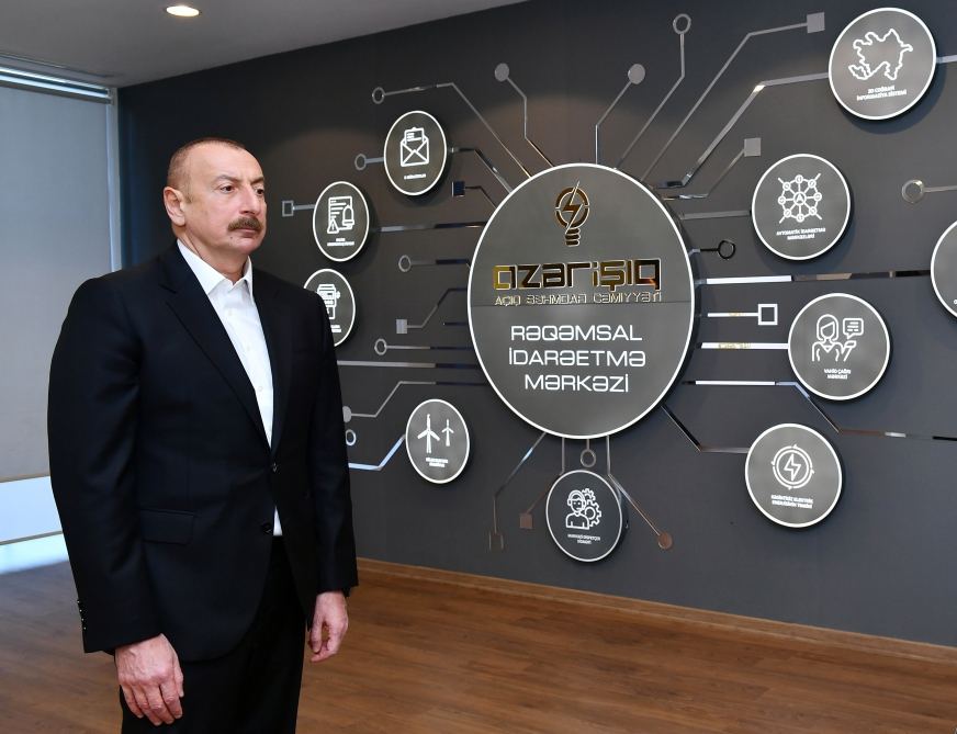 Prezident İlham Əliyev Bakıda yeni elektrik yarımstansiyasının və Rəqəmsal Şəbəkələrin Baş İdarəetmə Mərkəzinin açılışında iştirak edib (FOTO/VİDEO)
